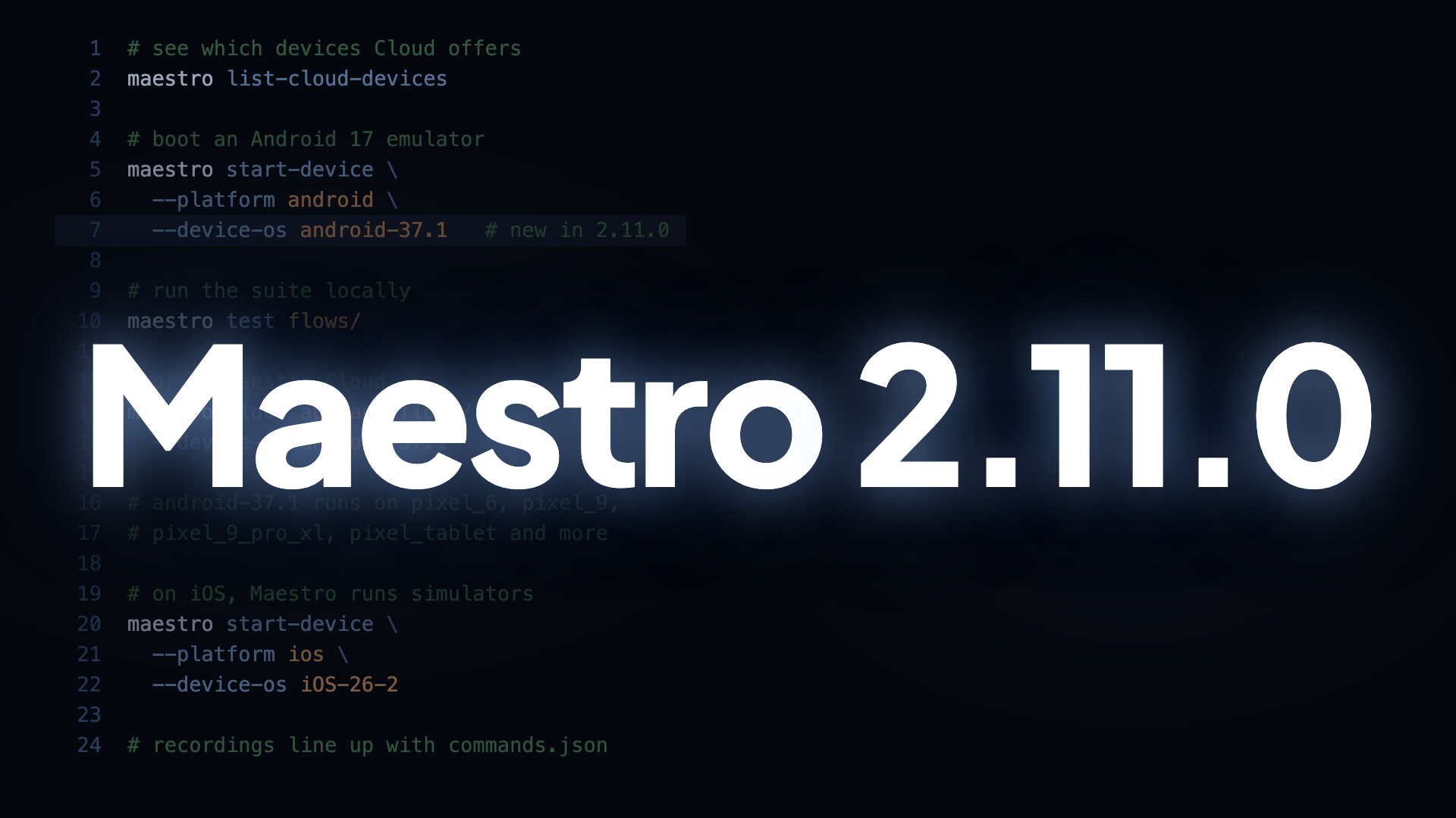 Maestro CLI 2.11.0: test on Android 17