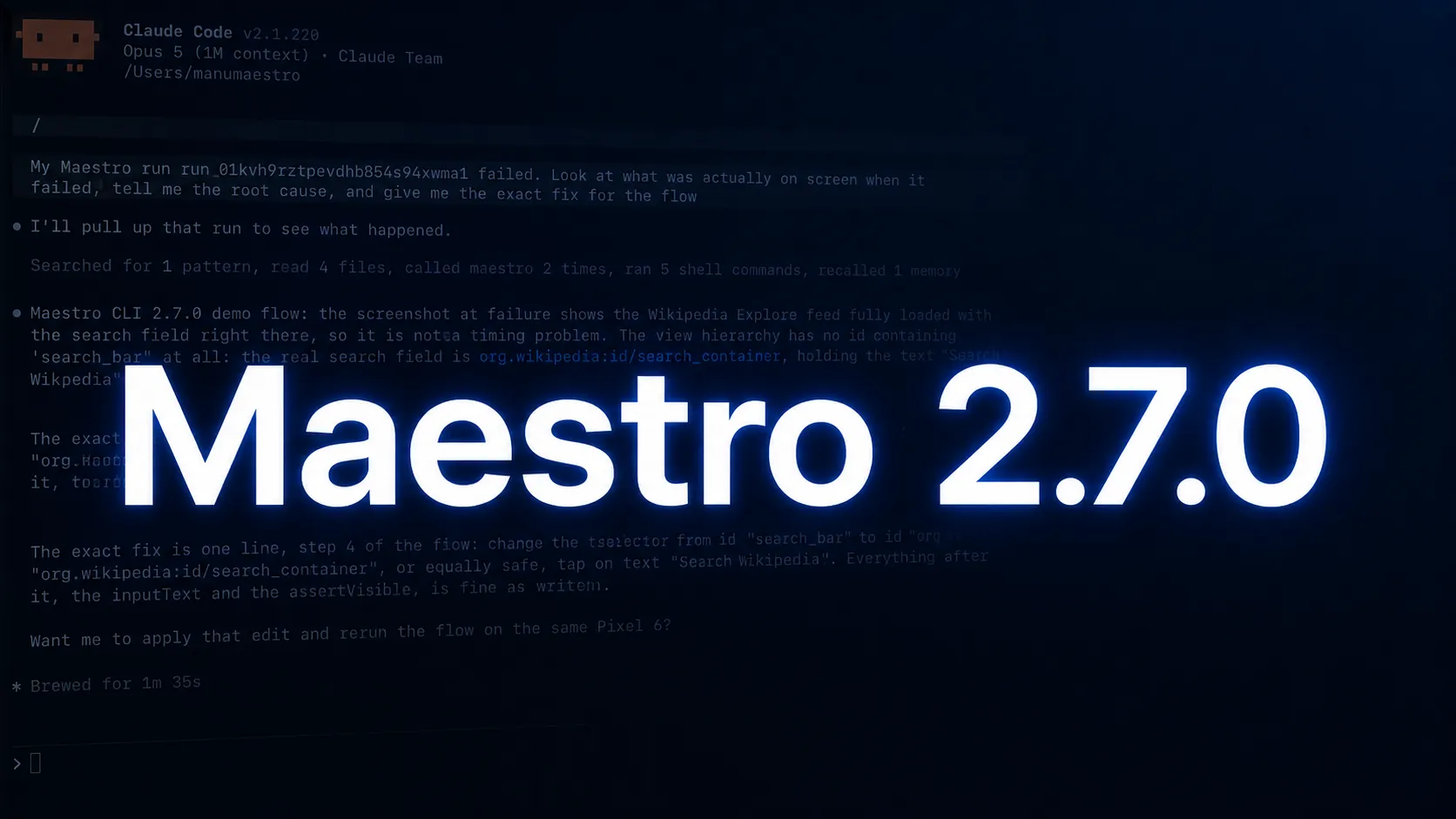 Maestro CLI 2.7.0