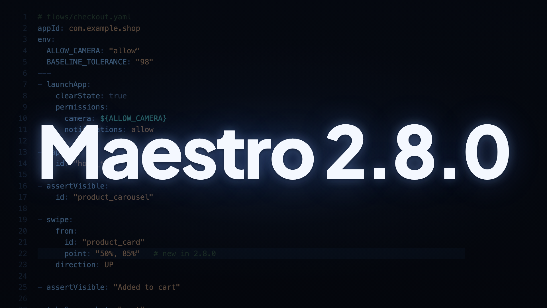 Maestro CLI 2.8.0: swipe from any point inside an element